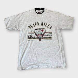 Vintage 90s Black Hills Mountain Graphic T-Shirt XL USA Made Outdoor Hiking Tee